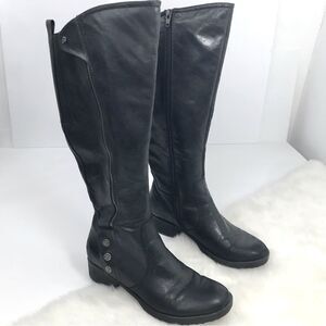 Baretraps ORIA Black Textile Zip Up Tall Equestrian Style Riding Boots